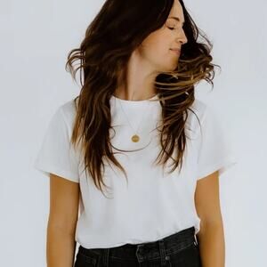 Advocate the Label Women's Short Sleeve The Perfect Pullover Tee Size XL White